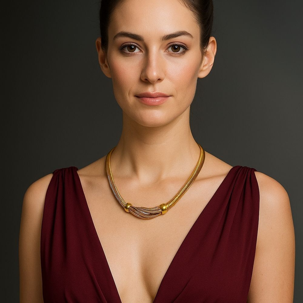 BURBERRYS Vintage Gold Tone Necklace And Earrings SET - Picture 7 of 8